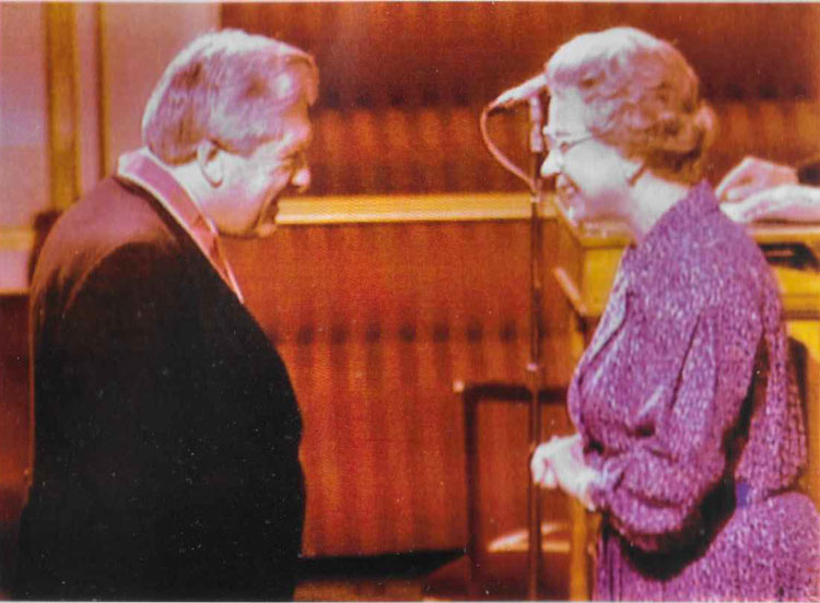 Ken Durrands receiving his CBE from Queen Elizabeth II